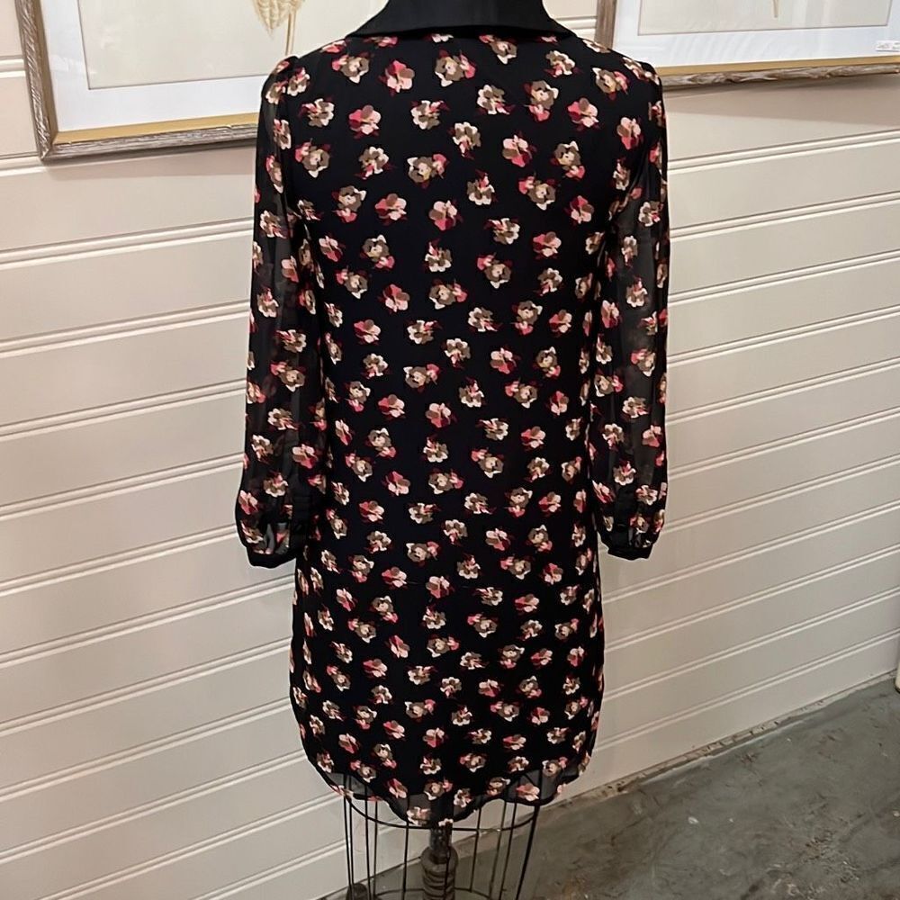 ELLE Long Sleeve Floral Shirt Dress Size Small - Picture 5 of 7